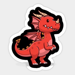 Cute Dragon Cartoon Sticker